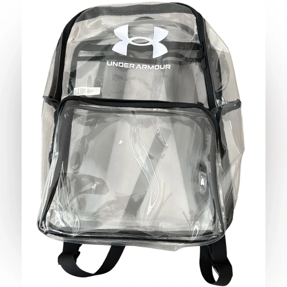 Under Armour Transparent Backpack with Black Accents, EUC, Unisex Backpack - Picture 2 of 10